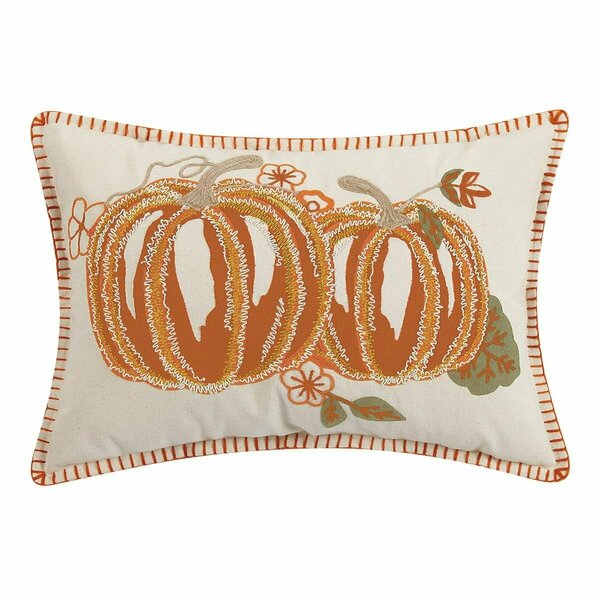 Puesta En Escena 14 x 20 in. Pumpkin Duo Emb Poly Filled Pillow PU3678880